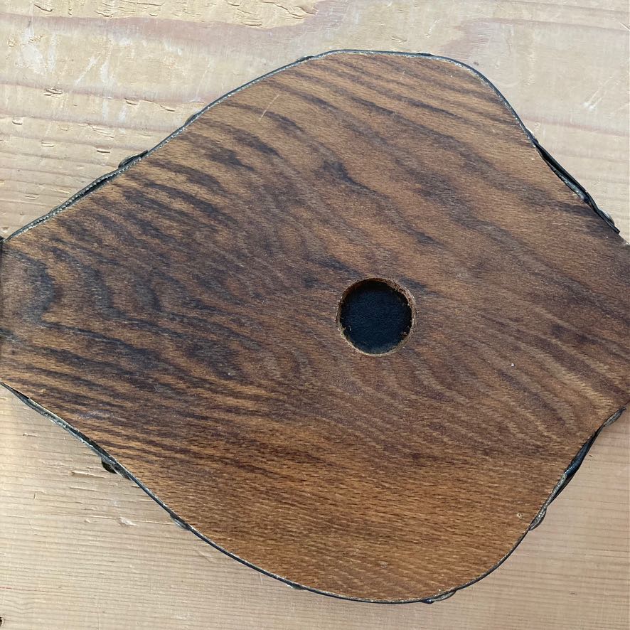 Wooden Vintage Bellows Blower With Leather, Copper Tip, Brass Hobnails, 1970s