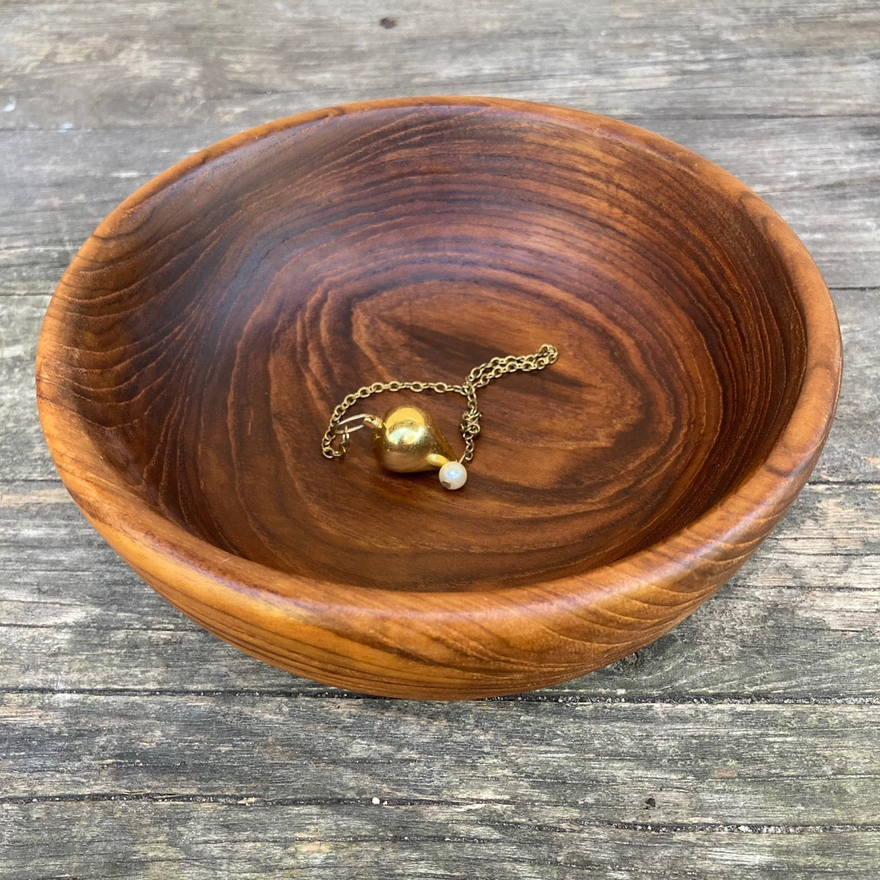 Vintage Rosewood Bowl, Altar Cauldron, 1960s