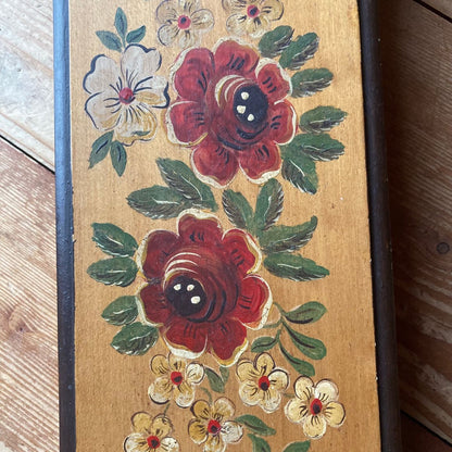 Vintage Floral Swiss Folk Art Pencil Case