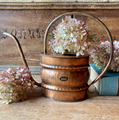 Vintage Hand Crafted Copper Watering Can, Swiss Made 1960s