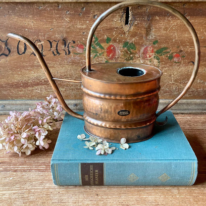 Vintage Hand Crafted Copper Watering Can, Swiss Made 1960s