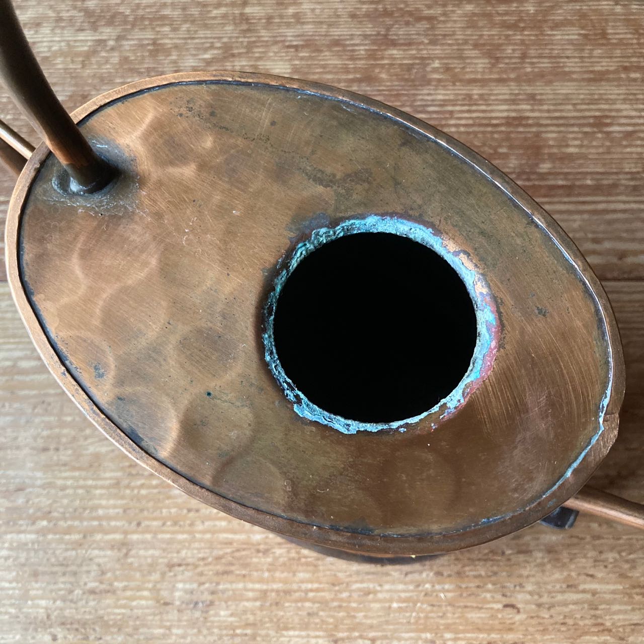 Vintage Hand Crafted Copper Watering Can, Swiss Made 1960s