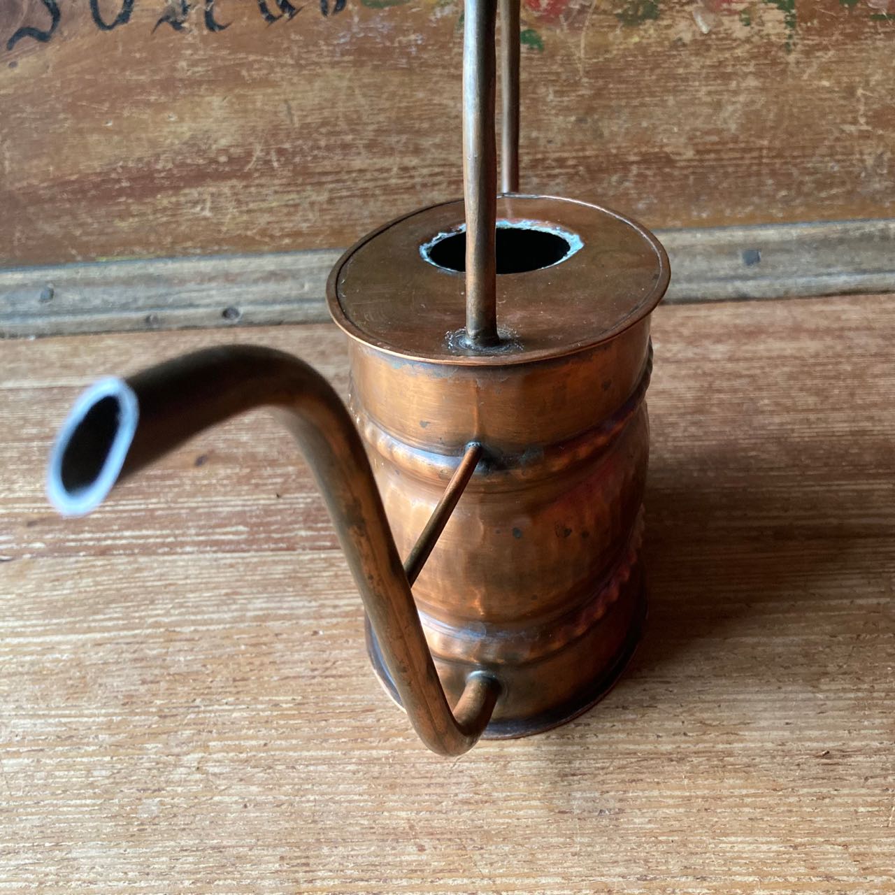 Vintage Hand Crafted Copper Watering Can, Swiss Made 1960s