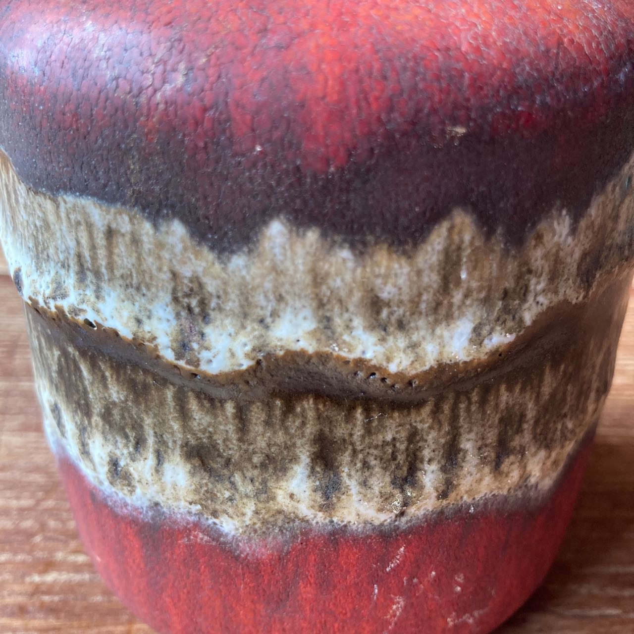 Vintage West German Red Ceramic Fat Lava Designer Vase By Scheurich Keramik, 1960s